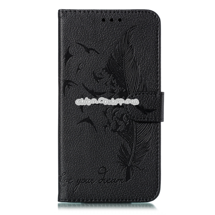 Feather Pattern Litchi Texture Horizontal Flip Leather Case with Wallet & Holder & Card Slots For Xiaomi Mi 9 SE