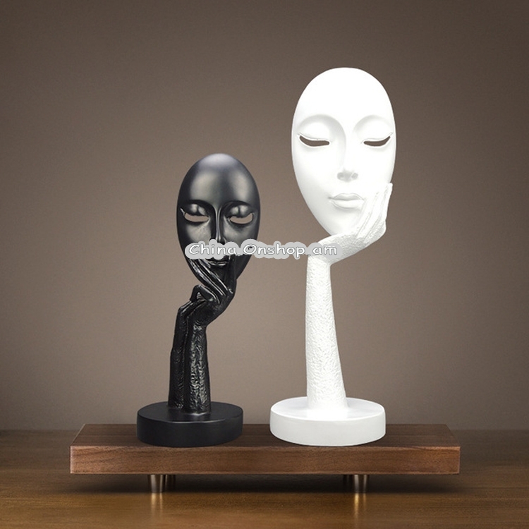 Creative Home Decoration Resin Crafts Decoration Thinker Mask