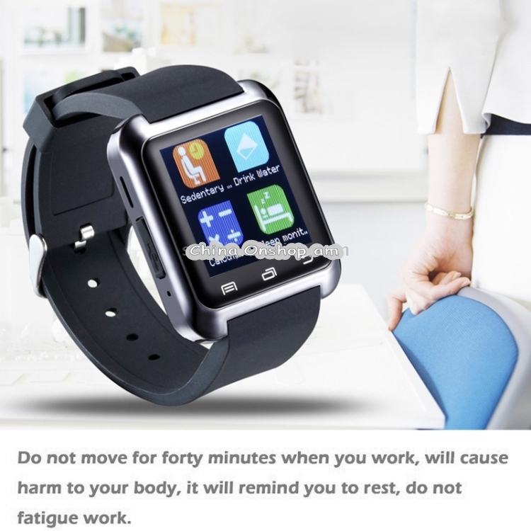 U80 Bluetooth Health Smart Watch 1.5 inch LCD Screen for Android Mobile Phone, Support Phone Call / Music / Pedometer / Sleep Monitor / Anti-lost