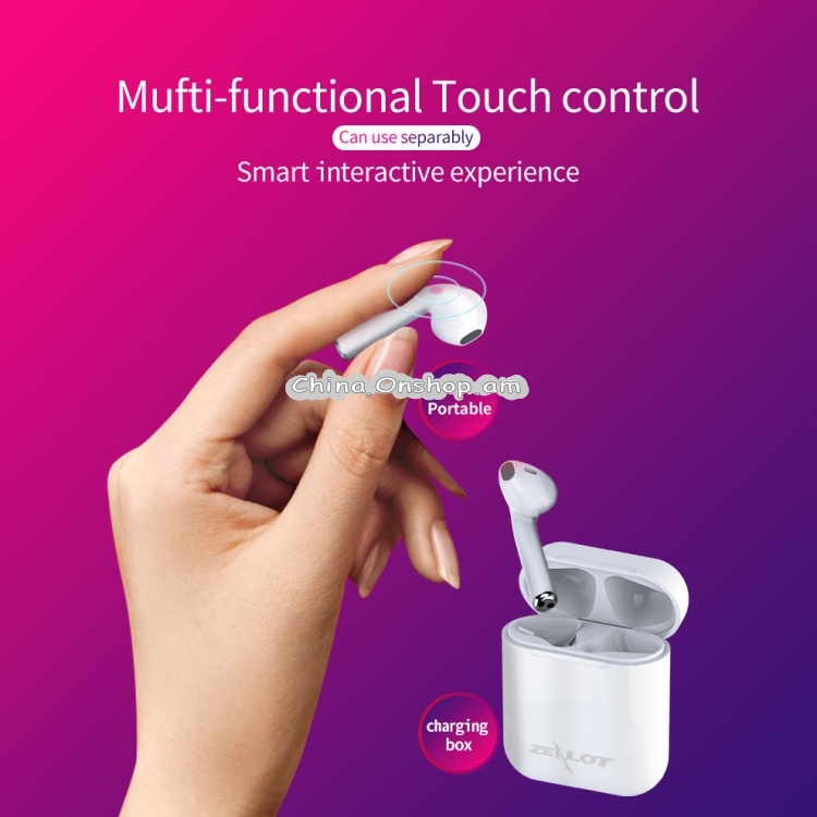 ZEALOT H20 TWS Bluetooth 5.0 Touch Wireless Bluetooth Earphone with Magnetic Charging Box, Support Stereo Call & Display Power in Real Time