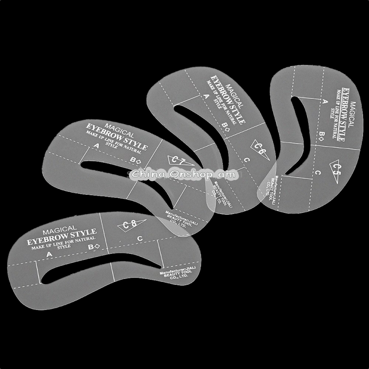 24 in 1 Eyebrow Stencil Shape Template Tools