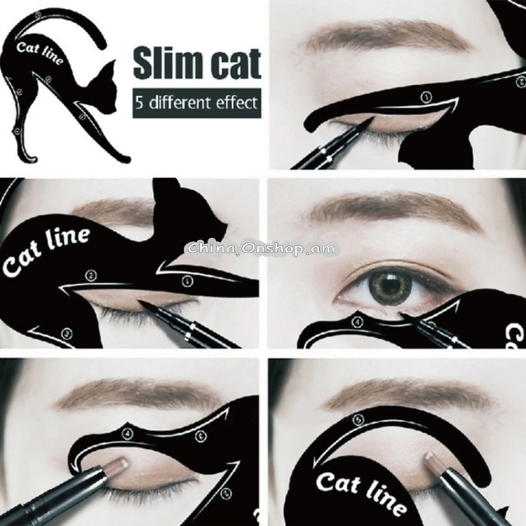 Sets Women Cat Line Eye Makeup Tool Model