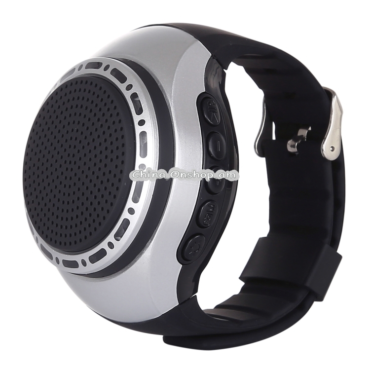U6 Smart Wireless Bluetooth V3.0 + EDR Sport Music Watch Speaker, Support Hands-free Calls & FM Radio & TF Card