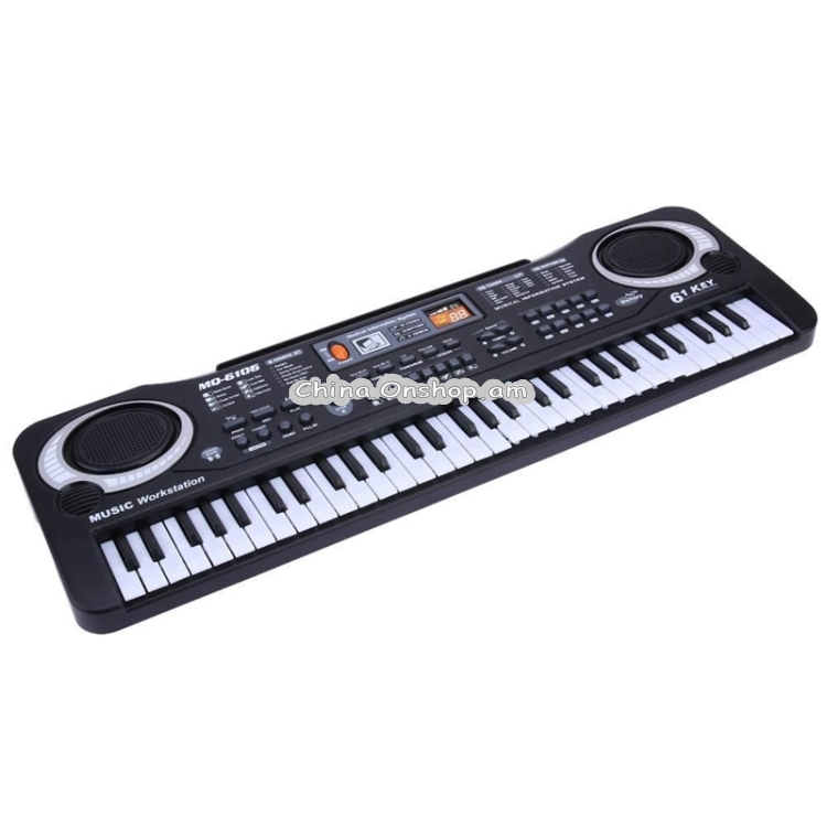 MQ-6106 61-key Multi-function Children Simulation Electronic Piano Children Intelligence Music Toys, EU Plug