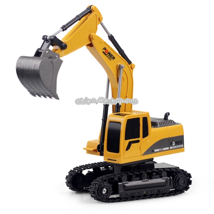 258-1 6 Channel 2.4G 1/24RC Remote-controlled Engineering Metal Excavator Charging RC Car