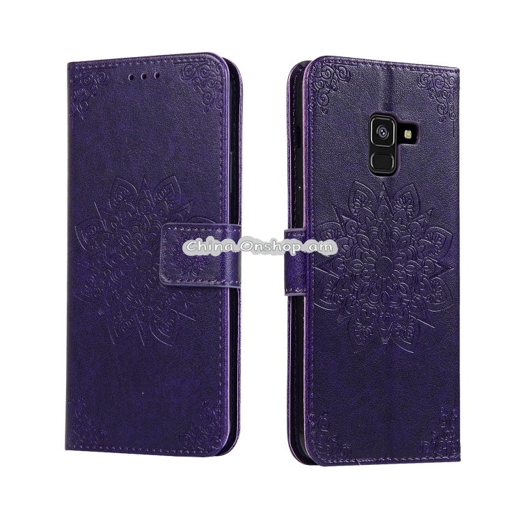 For Galaxy A8 2018 & A530 Embossed Kaleidoscope Flower Horizontal Flip Leather Case with Holder & Card Slots