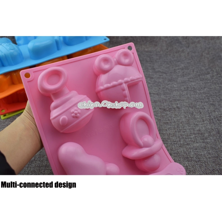 Silicone Baby Toys Shape Bakeware Mold Jelly Pudding Chocolate Cake Decoration, Random Color Delivery