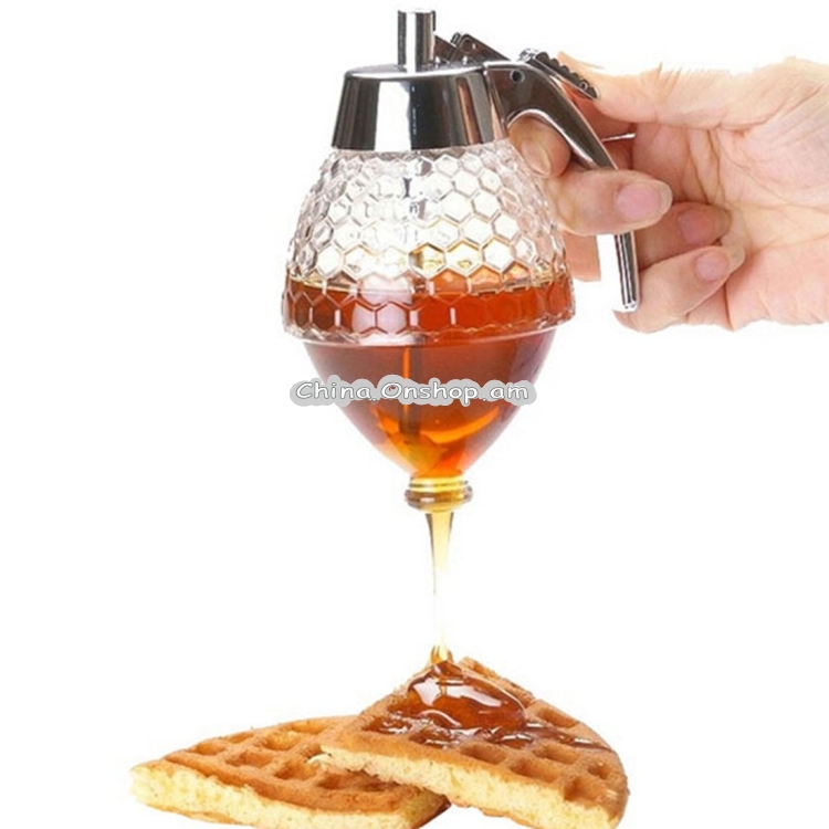 Transparent Acrylic Honey Juice Dispenser, Size: 8.3*10.0*15cm