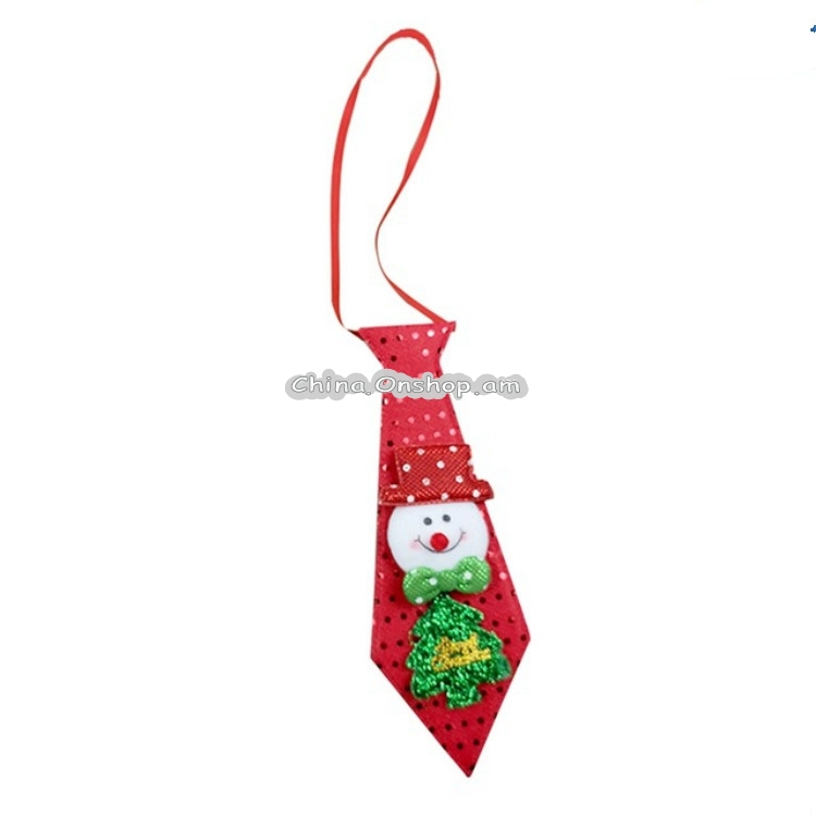 LED Lights Christmas Glow Sequins Tie Children Cartoon Tie Decoration