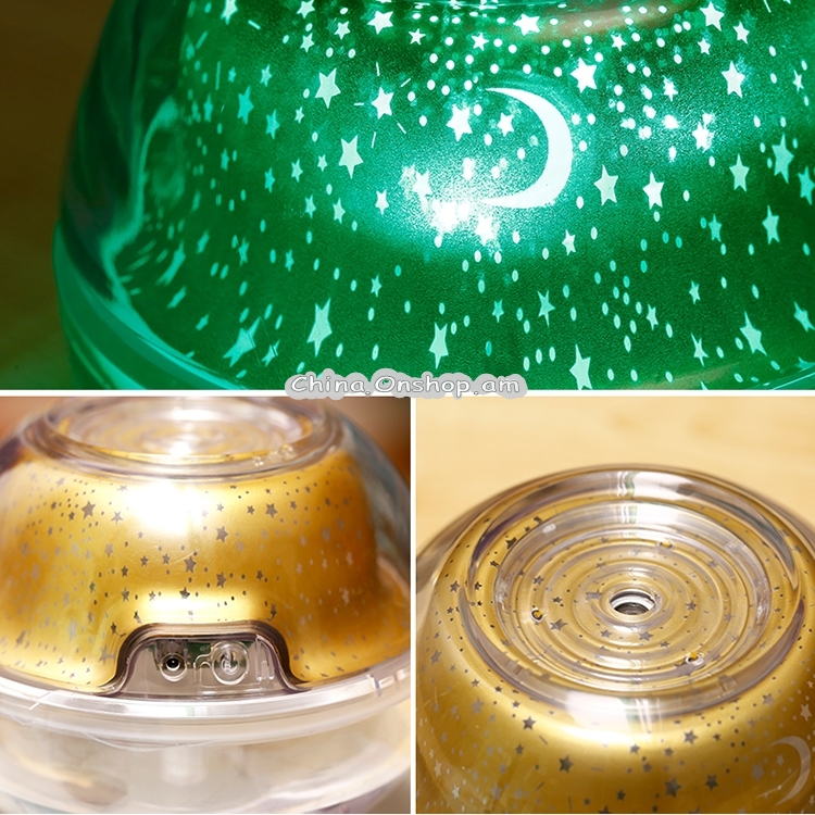 WT-A99 2W Crystal LED Night Light Projection Humidifier Essential Oil Diffuser Air Fresher Mist Maker
