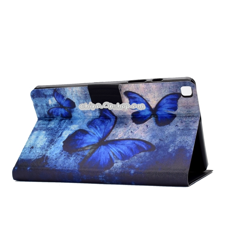 For Galaxy Tab A 8.0 2019 / T290 Colored Drawing Electric Pressed Horizontal Flip Leather Case, with Holder & Card Slots