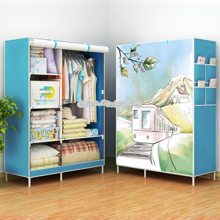 Non-woven Fabric Frame Reinforcement Wardrobe DIY Assembly Storage Organizer Detachable Clothing Furniture Shelf