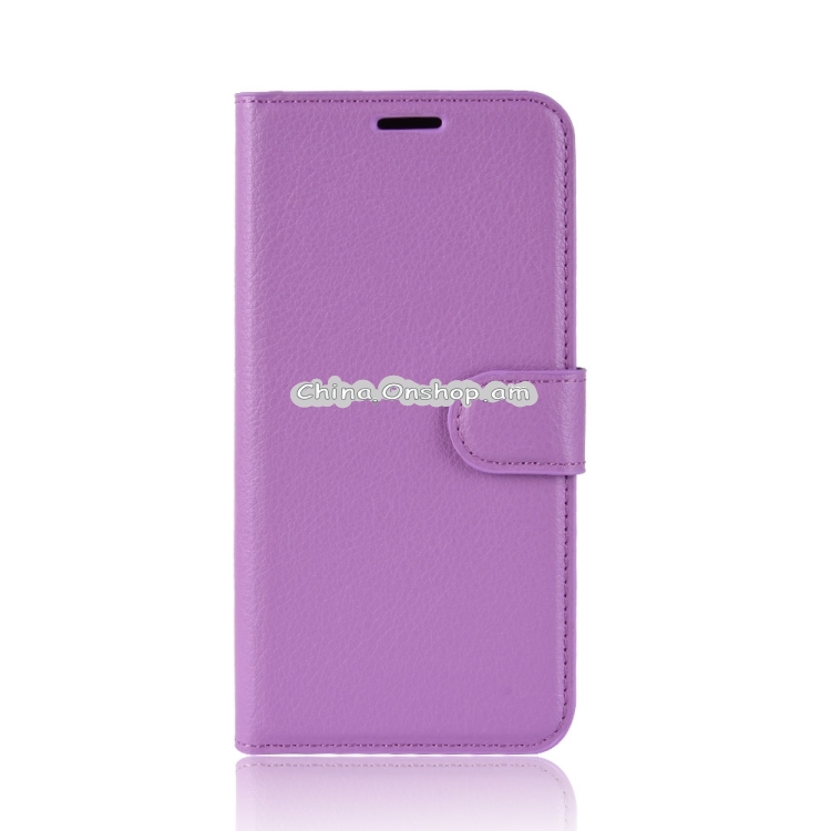 For Galaxy A6+ 2018 Litchi Texture Horizontal Flip Leather Case with Holder & Card Slots & Wallet
