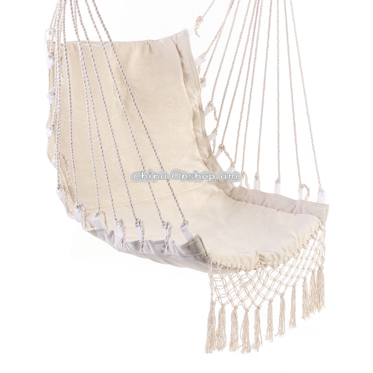 Nordic Style White Outdoor Indoor Garden Dormitory Bedroom For Child Adult Swinging Single Safety Hammock Hanging Chair