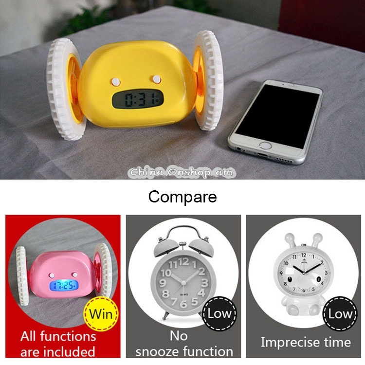 Magic Running Alarm Clock Creative Time Display Screen Alarm Clock