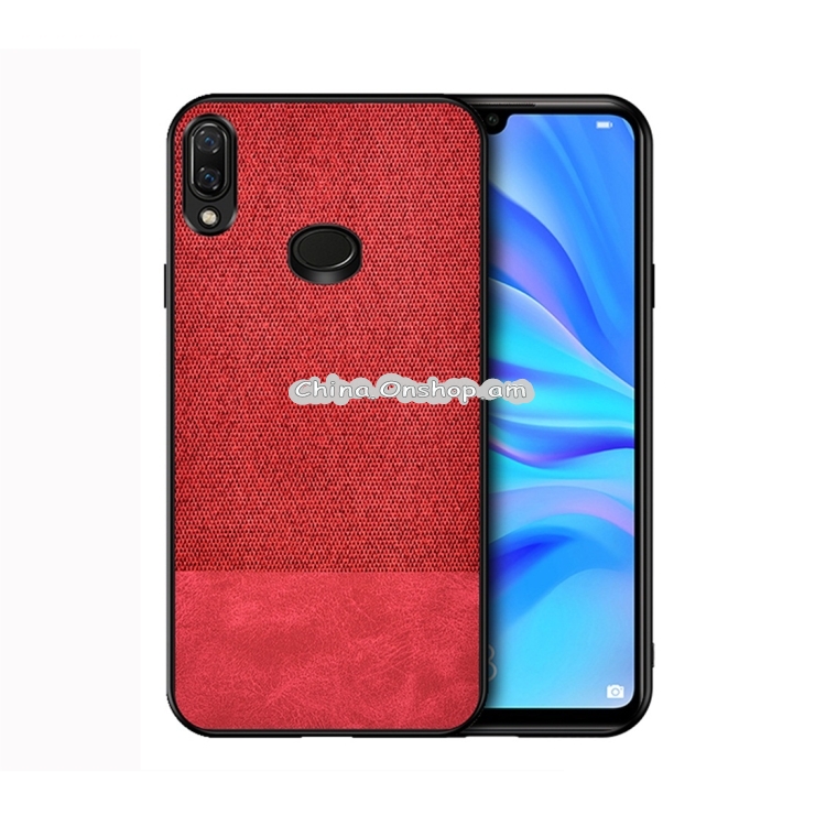 For Galaxy A10s Shockproof Splicing PU + Cloth Protective Case