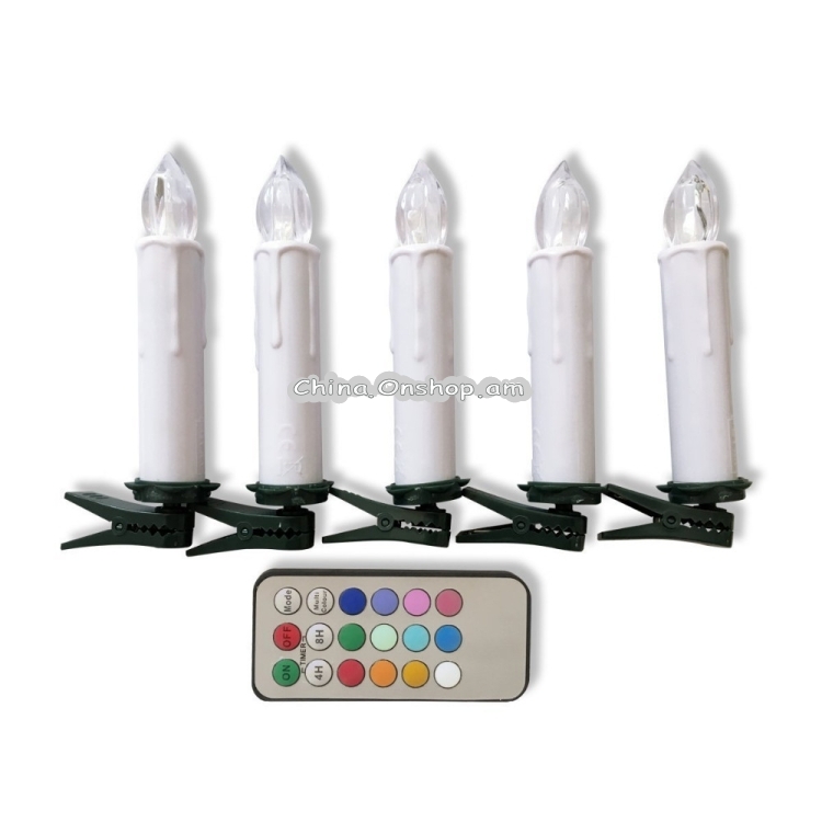 Christmas Tree Decoration LED Clip Candle Valentine Day Remote Control Candle