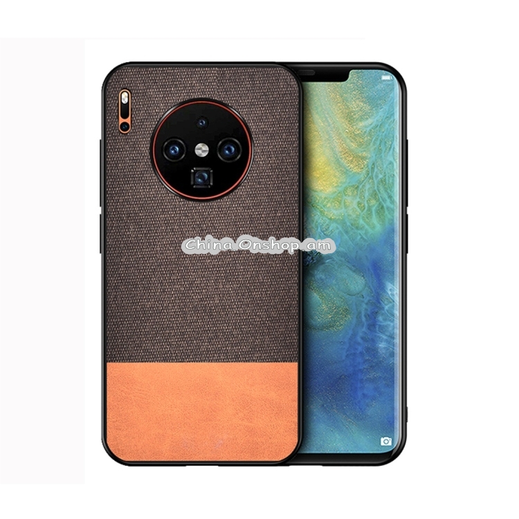 For Huawei Mate 30 Pro Shockproof Splicing PU + Cloth Protective Case