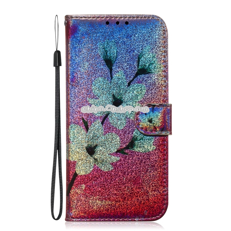 For Huawei Honor 7A / Y6 2018 Colored Drawing Pattern Colorful Magnetic Buckle Horizontal Flip PU Leather Case with Holder & Card Slots & Wallet & Lanyard(Magnolia)