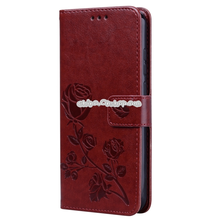 Rose Embossed Horizontal Flip PU Leather Case for Huawei Honor 8A/Y6 2019, with Holder & Card Slots & Wallet