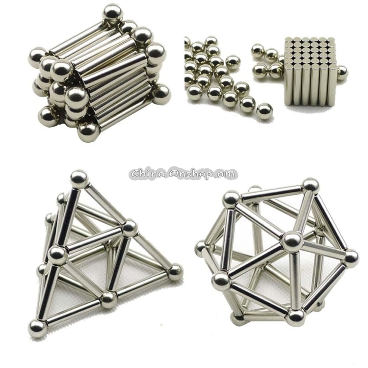 Children Educational Toys Magnetic Assembled Iron Rod + Iron Ball Set
