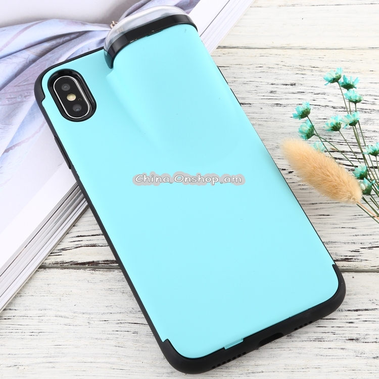 For iPhone XS Max PC + TPU Shockproof Protective Back Case With AirPods Storage Box