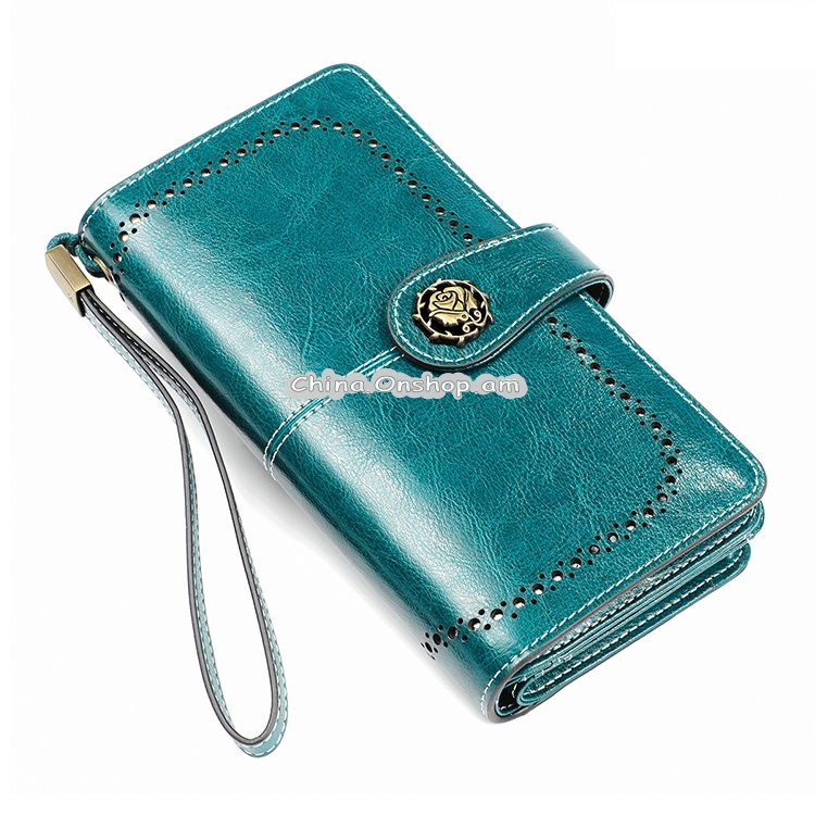 3556 Large Capacity Long Multi-function Anti-magnetic RFID Wallet Clutch for Ladies with Card Slots