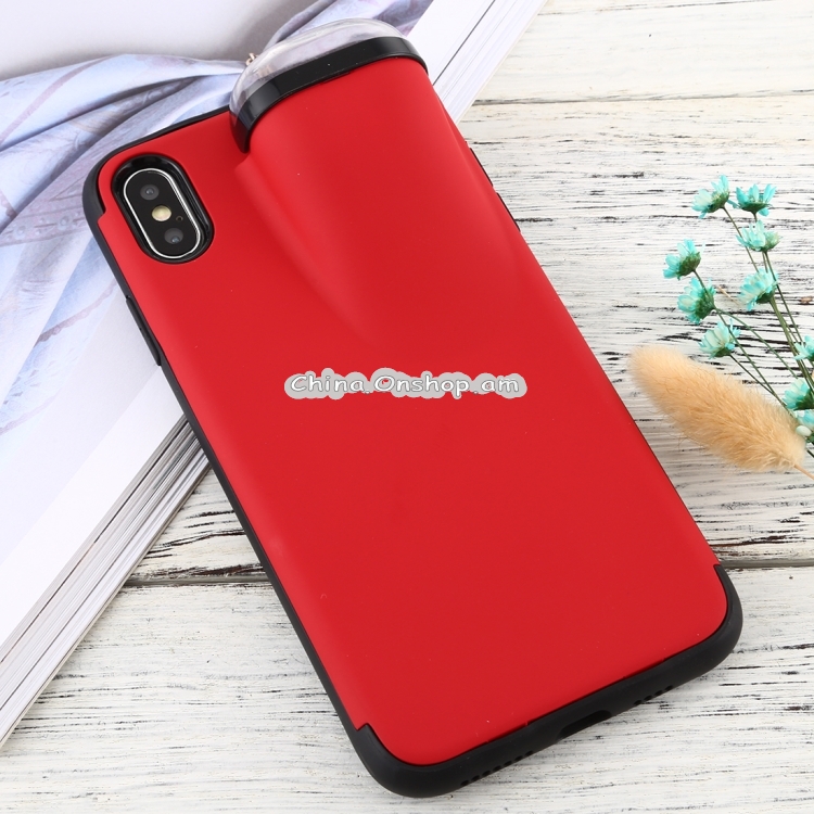 For iPhone XS Max PC + TPU Shockproof Protective Back Case With AirPods Storage Box