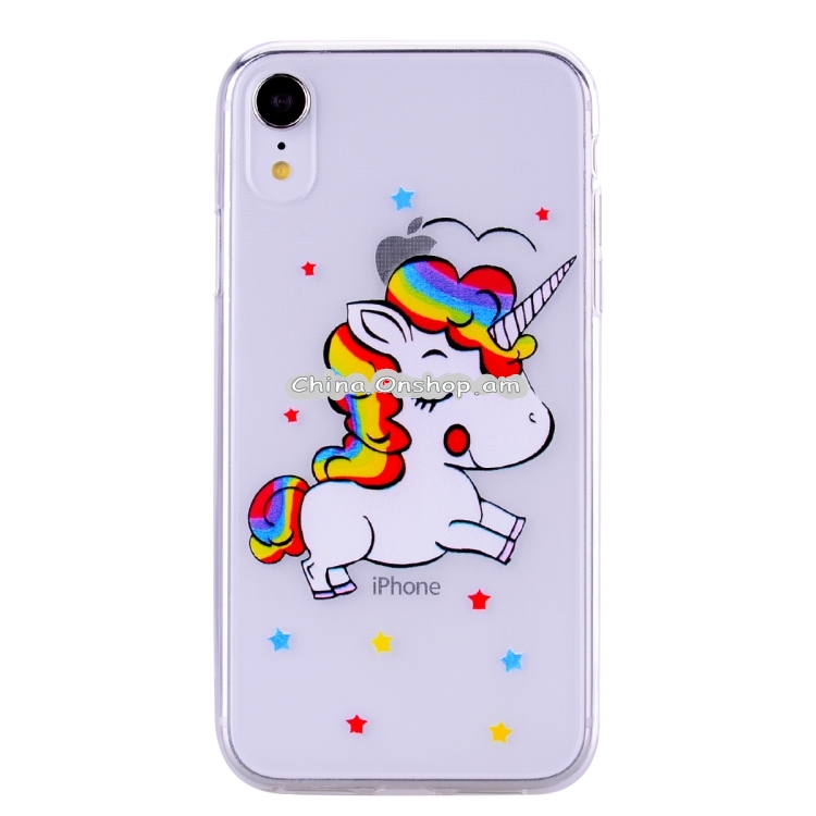 Coloured Drawing Pattern Highly Transparent TPU Protective Case For iPhone X / XS