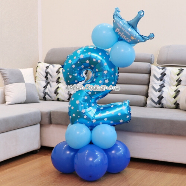 Number Foil Balloon Happy Birthday Decoration
