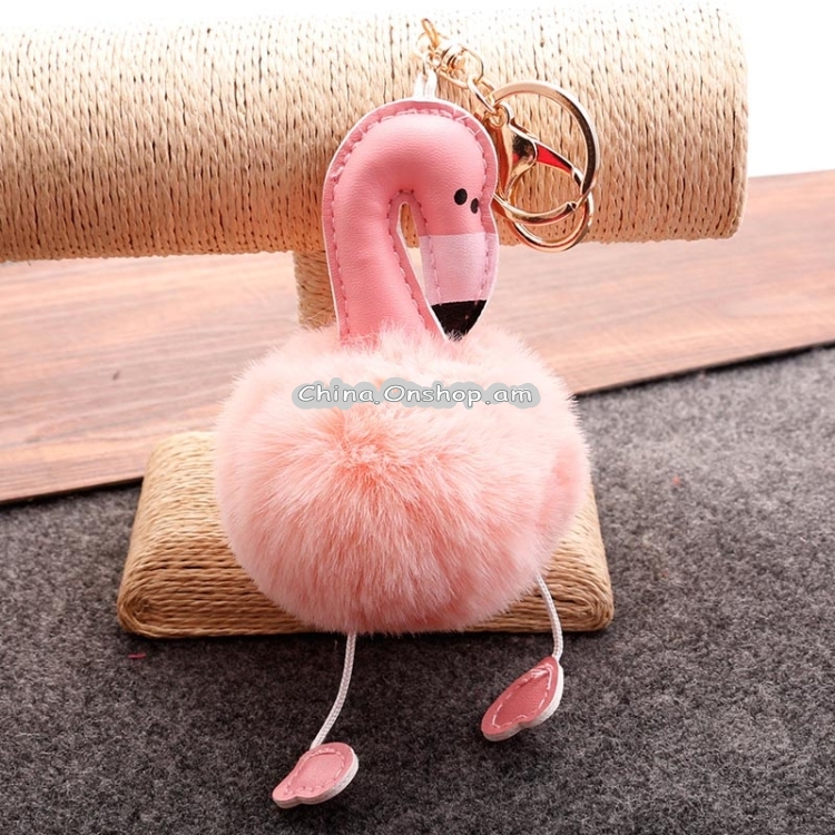 Կախազարդ պայուսակի համար Flamingo Pompom 