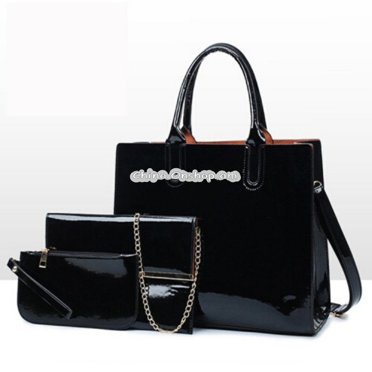 Three Piece Suit Leisure Fashion PU Slant Shoulder Bag Handbag