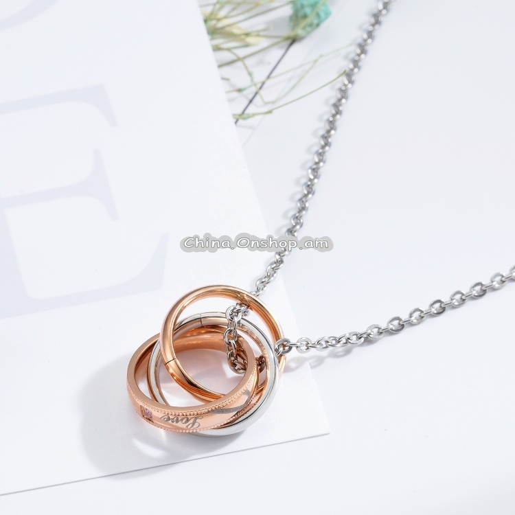 OPK Classic Love Merges Love Couple Necklace Pendant without Chain
