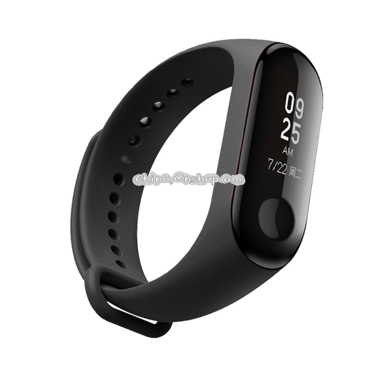 Bracelet Watch Silicone Rubber Wristband Wrist Band Strap Replacement for Xiaomi Mi Band 3(Black) Same Day Shipping on orders before 6PM (GMT+8)