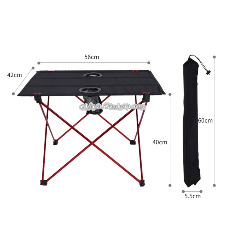 Outdoor Camping Portable Light Folding Table Oxford Cloth Aviation Aluminum Picnic Barbecue Table