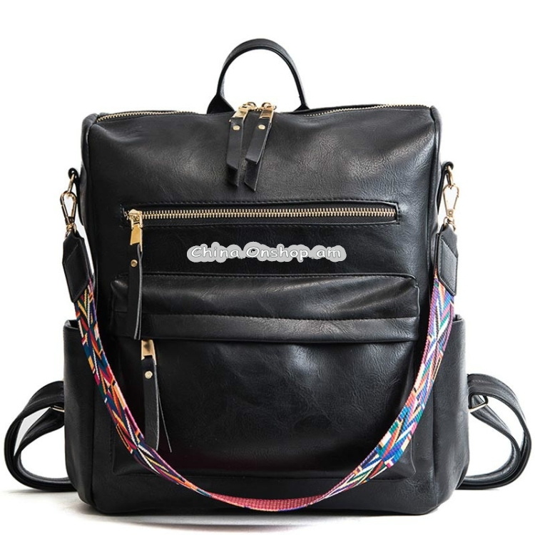 Multifunction Travel Bags Students Leather Bag Large Backpack