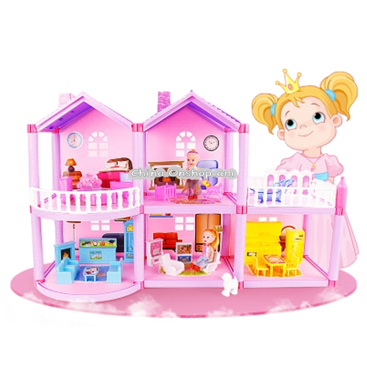 DIY Assembled Miniature Princess Doll House Small Villa Simulation Dream House Girl Toy