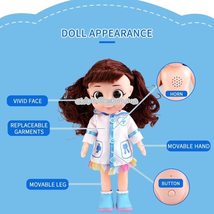 MoFun T2001A Girl Doctor Role Playing Game Toy Electric Voice Simulator Doll
