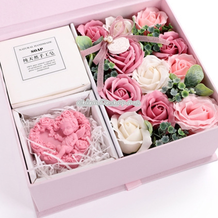 Creative Valentine Day Gift Soap Flower Rose Gift Box Souvenir