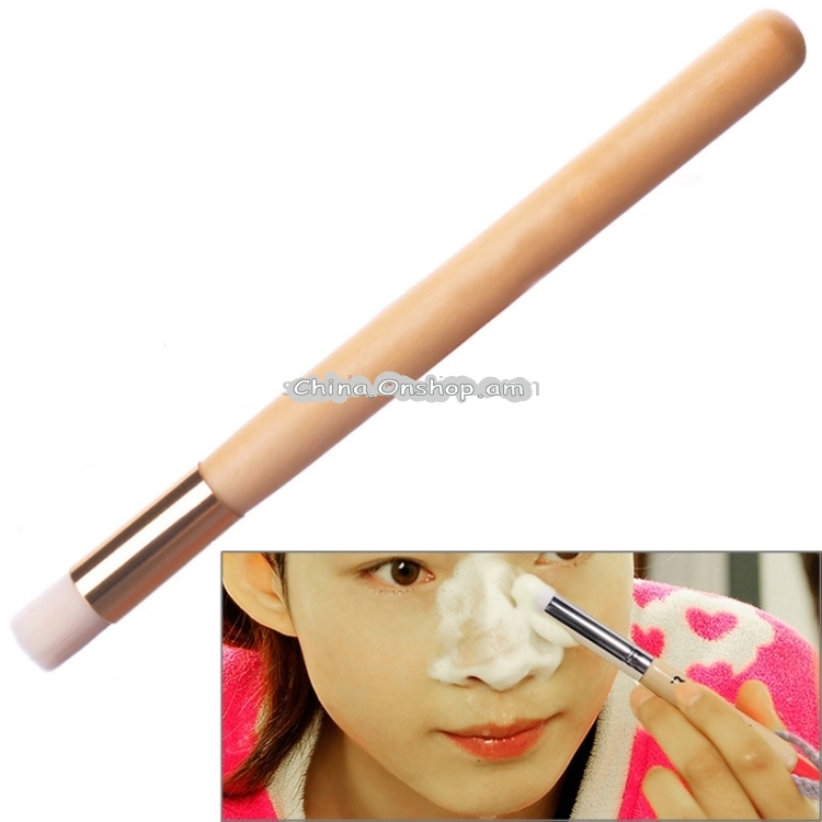 Imported Fiber Hair Wooden Handle Washing Nose Pore Cleansing Brush