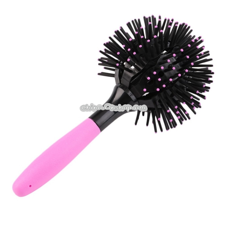 3D Round Hair Brushes Comb Salon Makeup 360 Degree Ball Styling Magic Detangling Hairbrush Heat Resistant Hair Comb
