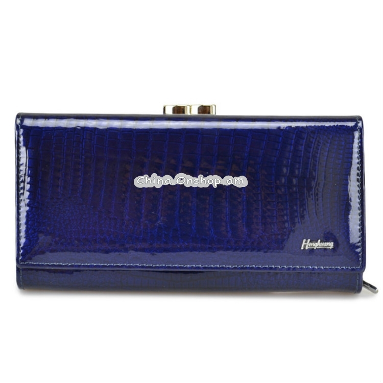 Crocodile Leather Ladies Clutch Bag Long Zipper Wallet Purse