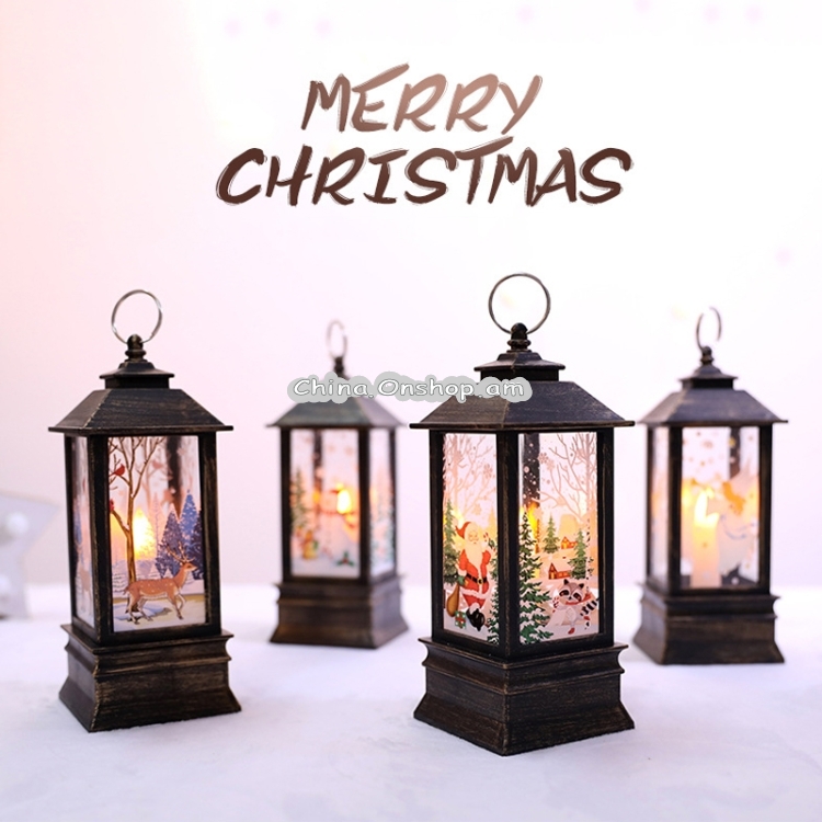 Christmas Simulation Flame LED Lamp Desktop Decoration