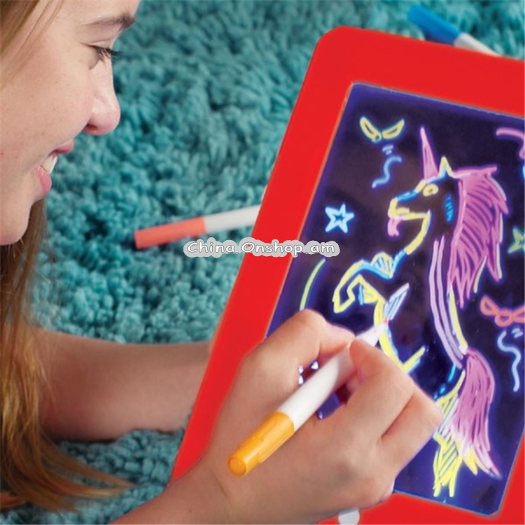 LED Writing Board 3D Magic Drawing Pad Creative Children Drawing Toys