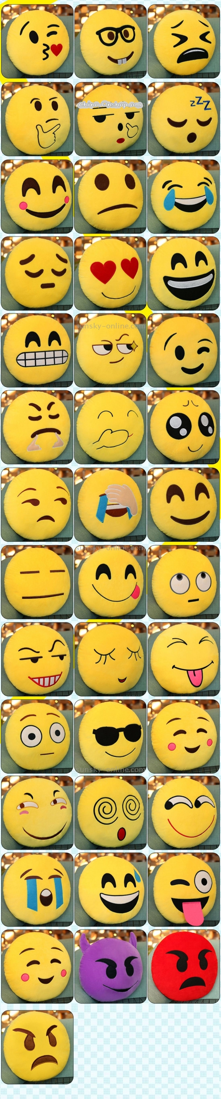 Creative Emoji Throw Pillow Back Pillow, Size: About 28cm x 28cm