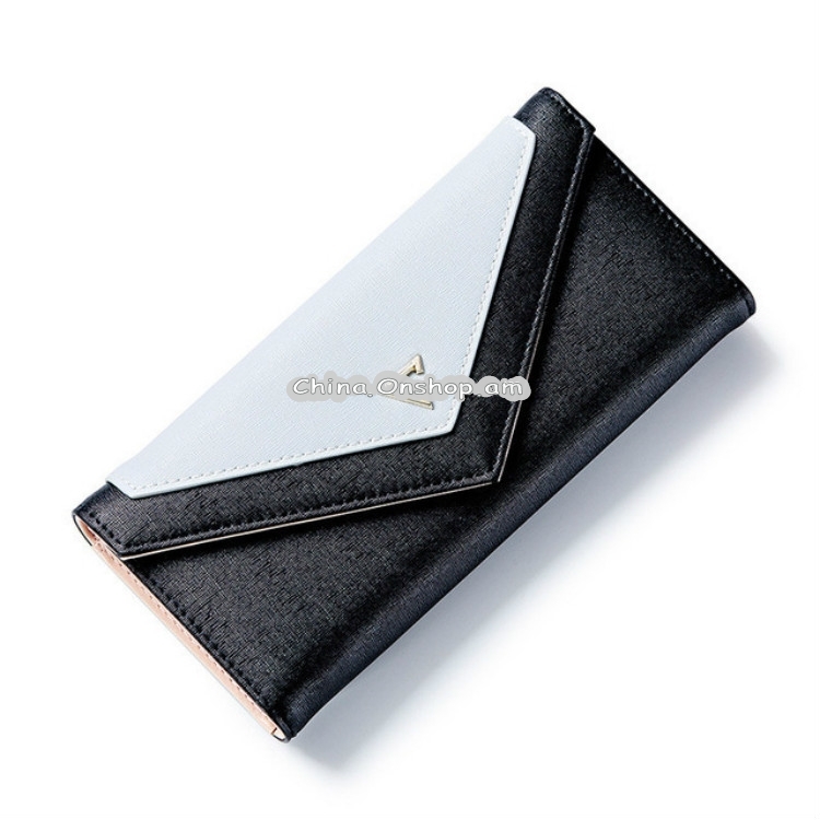 Multi-card Folding PU Ladies Wallet Buckle Envelope Bag