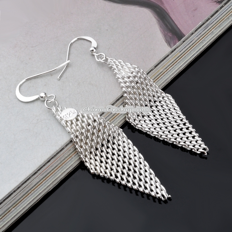 Fashion Queen Temperament Rhombus Mesh Earrings