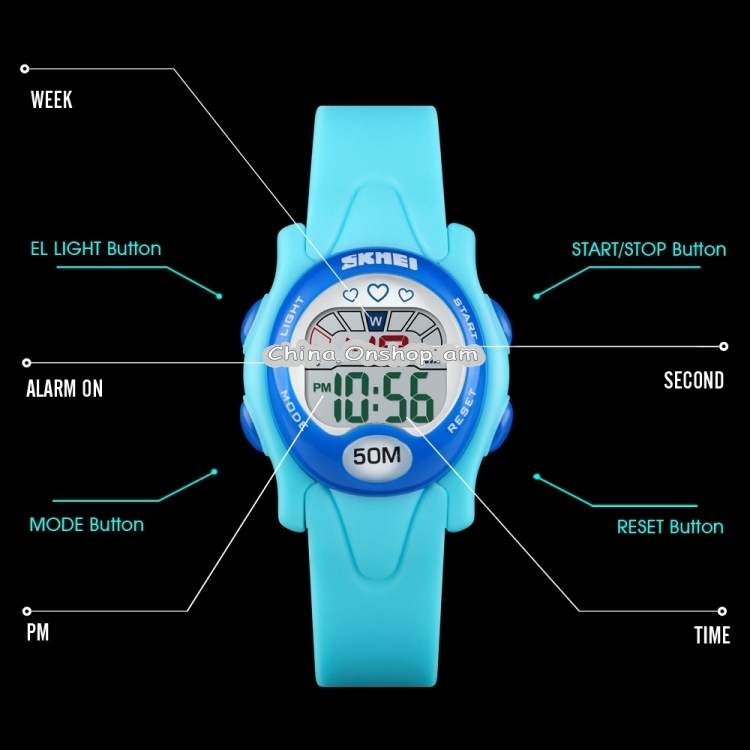 SKMEI 1478 Multifunction Children Digital Watch 50m Waterproof Sports Watch