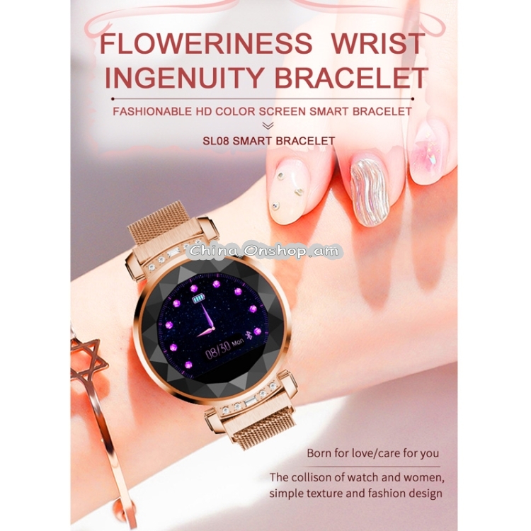 SL08 1.04 inch Smart Bracelet, Support Heart Rate & Blood Pressure Monitoring / Sleep Monitoring / Call Reminder
