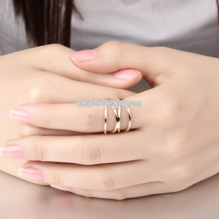OPK Electroplated Bird Nest Hollow Design Fashion Ring for Women